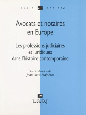 cover image of Avocats et notaires en Europe